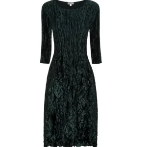 Alquema DRESSES|3/4 Sleeve Smash Pocket Dress | Metallic Forest