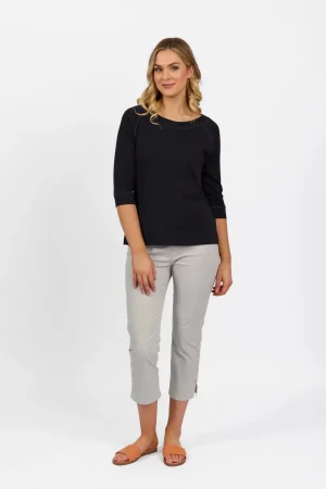 Vassalli TEES & TOPS & SHIRTS|3/4 Sleeve Top | Ink