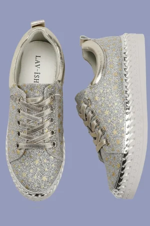 Aidangus SHOES|Twinkle Sneakers | Silver