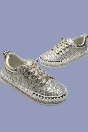 Aidangus SHOES|Twinkle Sneakers | Silver