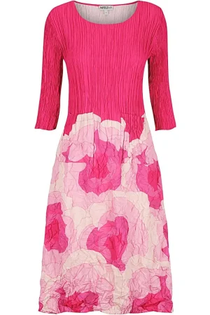 Alquema DRESSES|3/4 Sleeve Smash Pocket Dress | Pink Rose