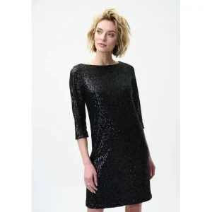 Joseph Ribkoff DRESSES|Black Sequin Dress