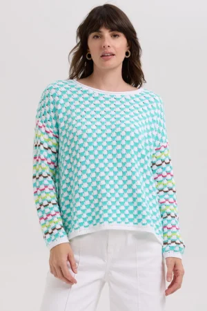 LD u0026 Co JUMPERS & KNITWEAR|Checked Jumper | White