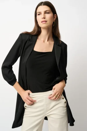Joseph Ribkoff COATS & JACKETS|Classic Long Blazer | Black