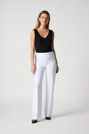 Joseph Ribkoff PANTS|Classic Wide Leg Pant | White