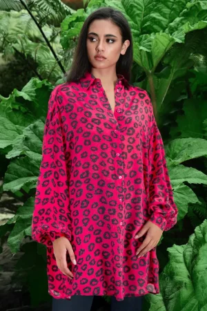 Curate By Trelise Cooper TEES & TOPS & SHIRTS|Anything But Ordinary Shirt | Pink Leopard