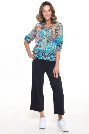 Silvermaple Collection COATS & JACKETS|Diaz Bomber Jacket | Cobalt Mosaic