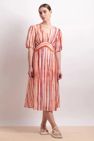 Neris DRESSES|Draw The Line Dress | Koi Stripe