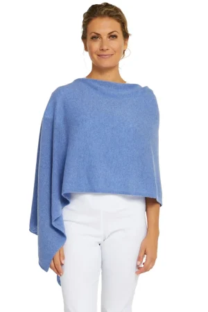 Esperance u0026 Co SCARVES & WRAPS|Esperance & Co Cashmere Topper | Cornflower