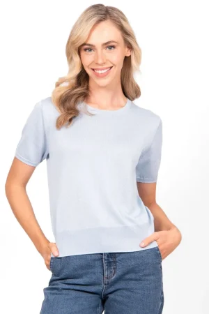 Fields TEES & TOPS & SHIRTS|Shimmer Top | Baby Blue