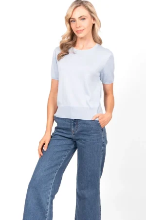 Fields TEES & TOPS & SHIRTS|Shimmer Top | Baby Blue
