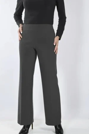 Frank Lyman PANTS|Pleated Wide Leg Pants | Charcoal