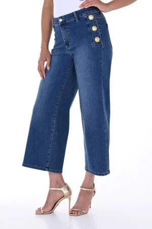 Frank Lyman PANTS|Wide Leg Jeans | Blue