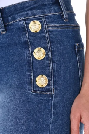 Frank Lyman PANTS|Wide Leg Jeans | Blue