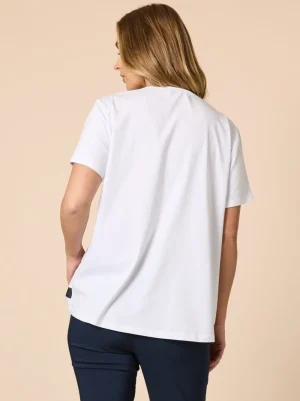 Clarity TEES & TOPS & SHIRTS|Geometric Top | Navy/White