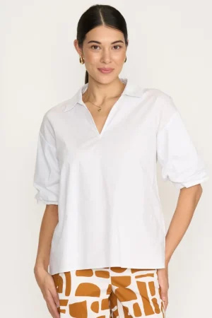 Foil TEES & TOPS & SHIRTS|Good Impression Top | White