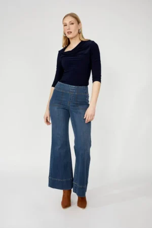 Frank Lyman PANTS|High Waisted Stretch Jean | Blue