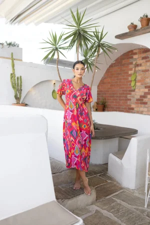 Two T's DRESSES|Ikat Midi Dress | Ikat