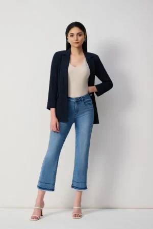 Joseph Ribkoff PANTS|Flare Crop Stretch Jeans | Vintage Blue