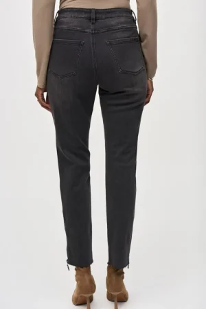 Joseph Ribkoff PANTS|Rhinestone Jeans | Charcoal Grey