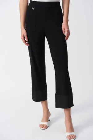 Joseph Ribkoff PANTS|Silky Knit And Memory Straight Pants | Black