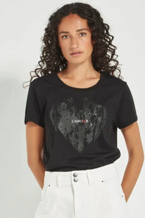 Verge TEES & TOPS & SHIRTS|L'Amour Top | Black