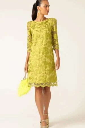 Sacha Drake DRESSES|Layla Shift Dress | Chartreus