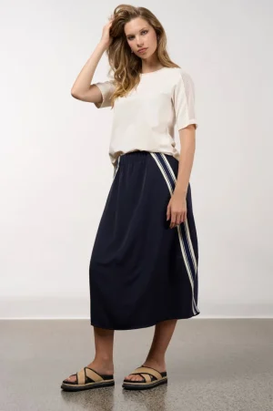 Madly Sweetly SKIRTS|Linear Skirt | Navy