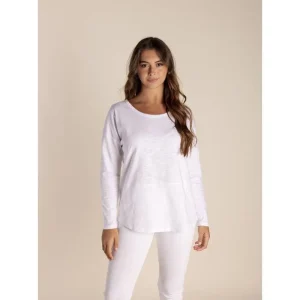 Two T's TEES & TOPS & SHIRTS|Long Sleeve Crew Tee | White