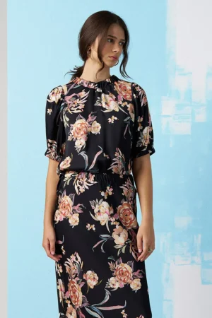 Madly Sweetly TEES & TOPS & SHIRTS|Peony Princess Top | Black