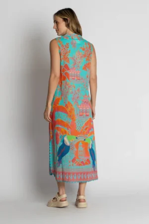 Lula Life DRESSES|Marquita Sleeveless Maxi | Lagoon