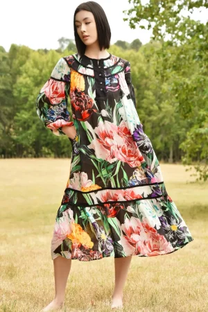 Curate By Trelise Cooper DRESSES|Maximum Volume Dress | Black Floral