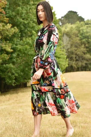 Curate By Trelise Cooper DRESSES|Maximum Volume Dress | Black Floral