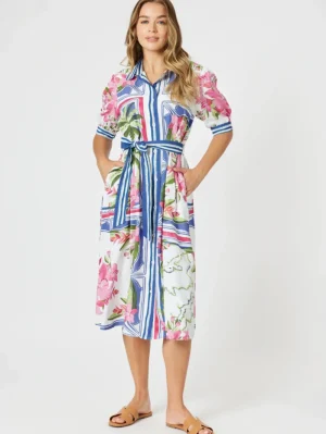 Gordon Smith DRESSES|Monaco Midi Shirt Dress | Sardina Blue