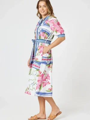 Gordon Smith DRESSES|Monaco Midi Shirt Dress | Sardina Blue