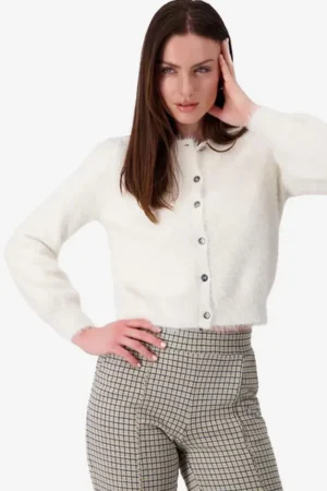 Monari COATS & JACKETS|Fleecy Cardigan | Sandshell