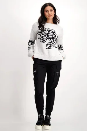 Monari JUMPERS & KNITWEAR|Round Neck Pullover | Cloudy Grey