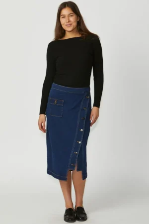 New London Jeans SKIRTS|Rhodes Midi Skirt | Denim