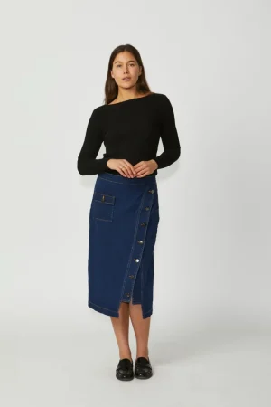 New London Jeans SKIRTS|Rhodes Midi Skirt | Denim