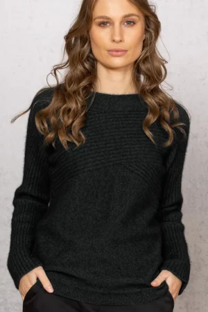 Noble Wilde JUMPERS & KNITWEAR|Crossover Crew | Shale