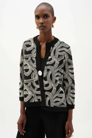 Joseph Ribkoff COATS & JACKETS|One Button Jacket | Black White