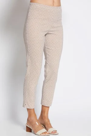 Philosophy PANTS|Easy Tile Print Pant | Beige/White