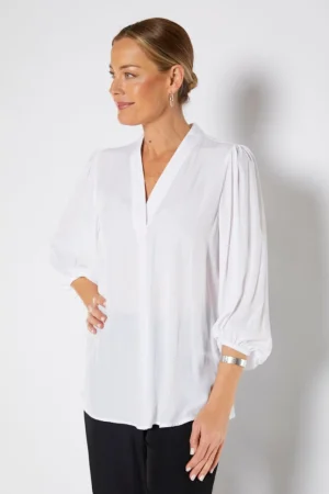 Philosophy TEES & TOPS & SHIRTS|DRESSES|Maple Billow Tunic | White