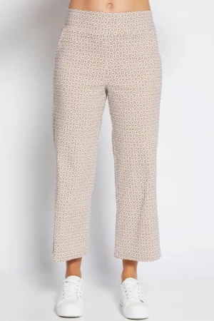 Philosophy PANTS|Ticket Tile Print Pant | Beige/White