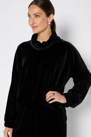 Philosophy TEES & TOPS & SHIRTS|Willa Velvet Top | Black