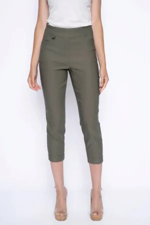 Picadilly PANTS|Cuffed Capri | Avocado