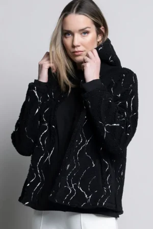 Picadilly COATS & JACKETS|Hooded Fleece Jacket | Black