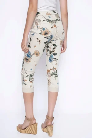 Picadilly PANTS|Printed Denim Capri Jeans | Papaya Multi
