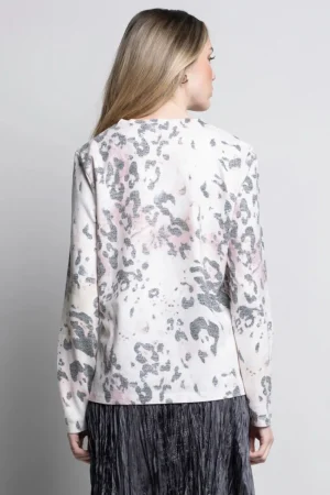 Picadilly TEES & TOPS & SHIRTS|V-Neck Printed Top | Pink Multi