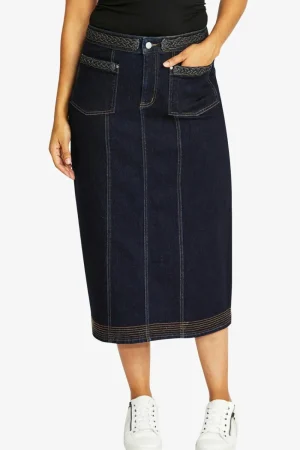 PingPong SKIRTS|Parker Denim Skirt | Indigo